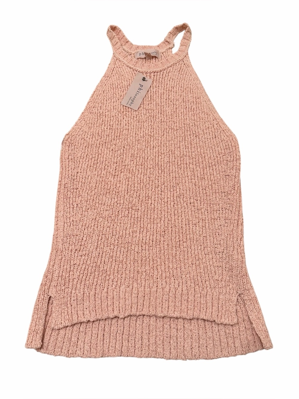 Philosophy Chunky Knit Tank Top Women’s Small Summer Barbiecore Coquette